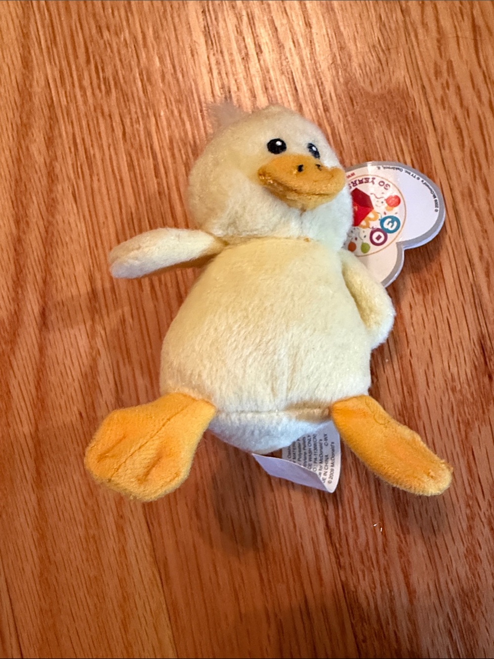 Ty McDonalds Happy Meal Quackly Yellow Duck Toy